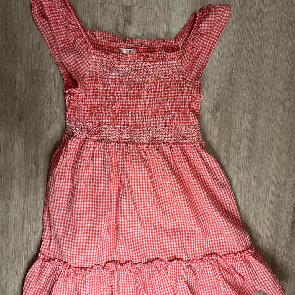 Red and White Gingham Women’s Smocked Sundress